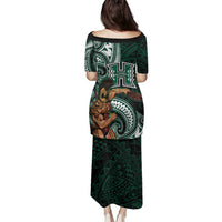 Hawaii Ikaika Warrior Football Family Matching Puletasi and Hawaiian Shirt Polynesian Tribal Tattoo - Polynesian Pride