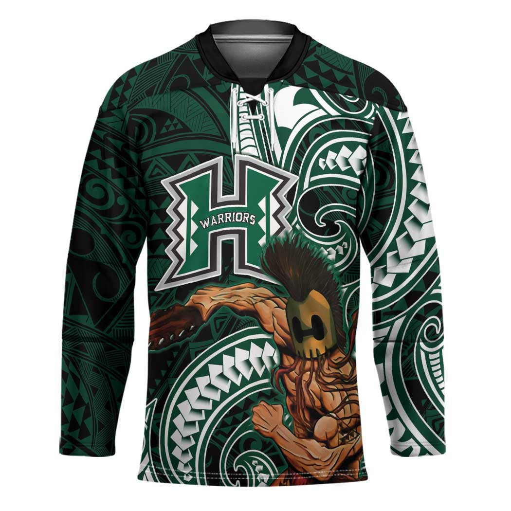 Hawaii Ikaika Warrior Football Hockey Jersey Polynesian Tribal Tattoo - Polynesian Pride