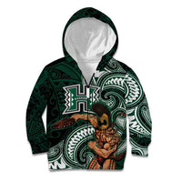 Hawaii Ikaika Warrior Football Kid Hoodie Polynesian Tribal Tattoo - Polynesian Pride