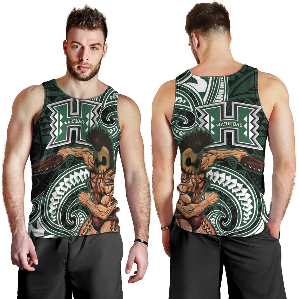 Hawaii Ikaika Warrior Football Men Tank Top Polynesian Tribal Tattoo - Polynesian Pride
