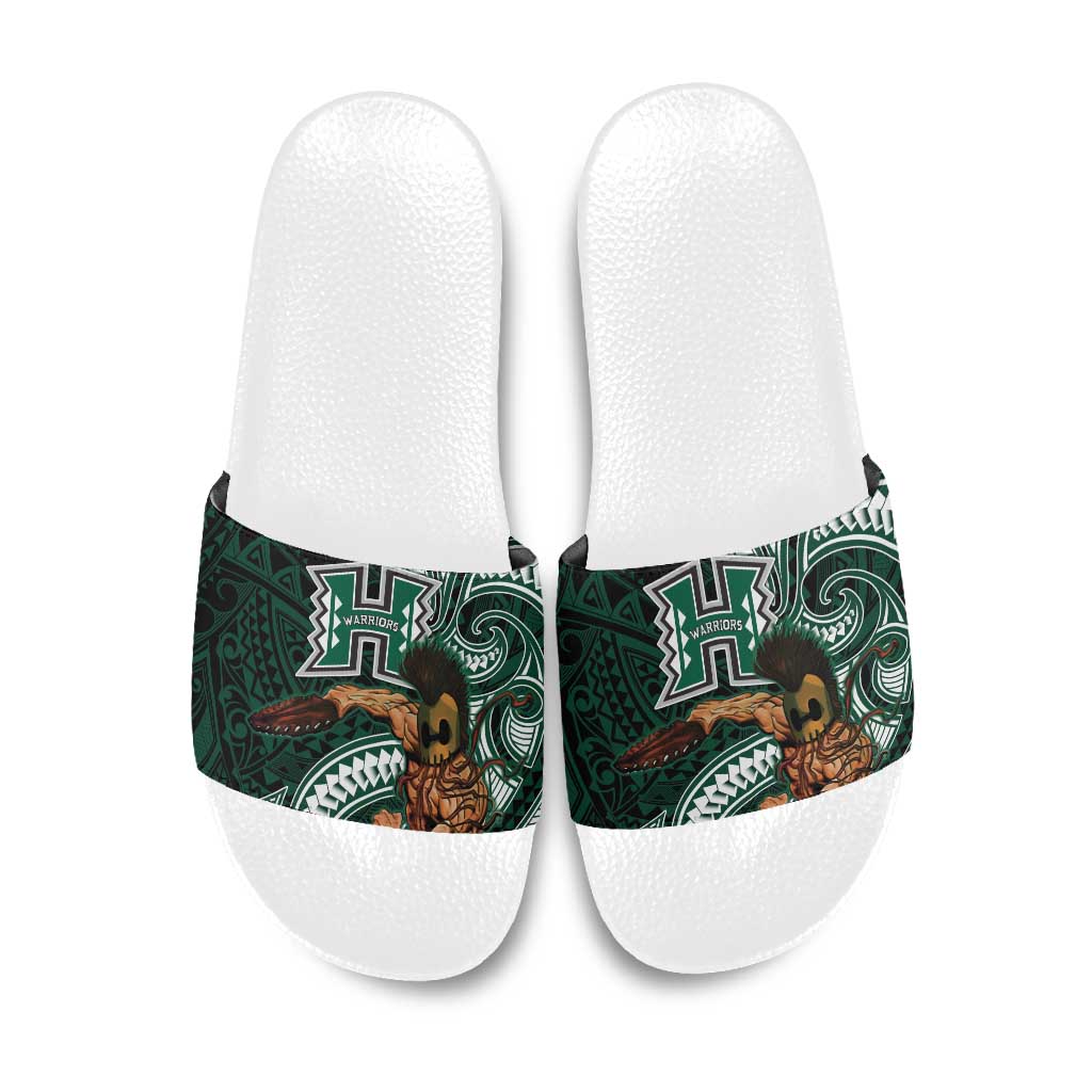 Hawaii Ikaika Warrior Football Slide Sandals Polynesian Tribal Tattoo - Polynesian Pride
