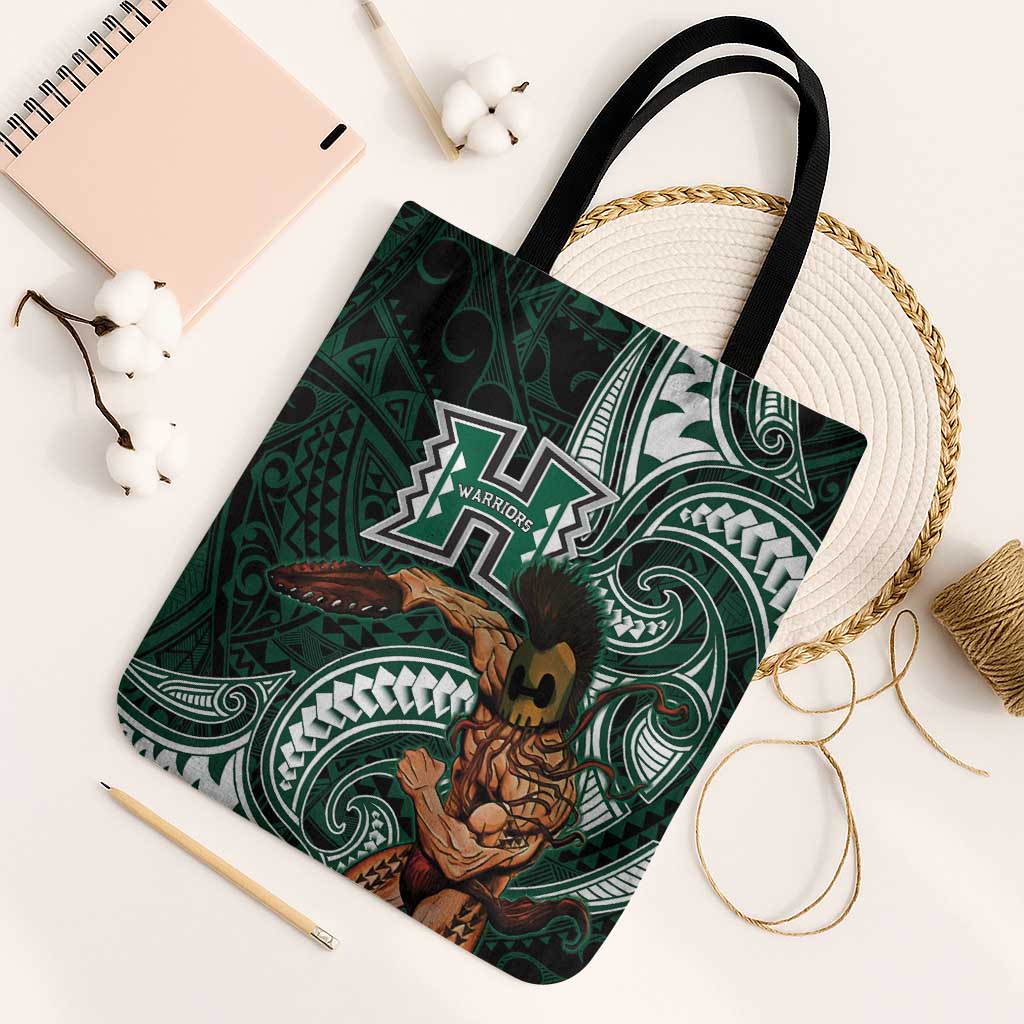 Hawaii Ikaika Warrior Football Tote Bag Polynesian Tribal Tattoo - Polynesian Pride
