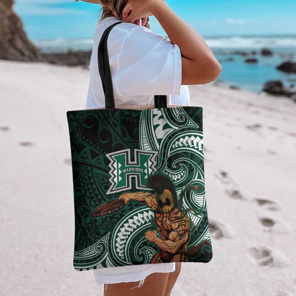 Hawaii Ikaika Warrior Football Tote Bag Polynesian Tribal Tattoo - Polynesian Pride