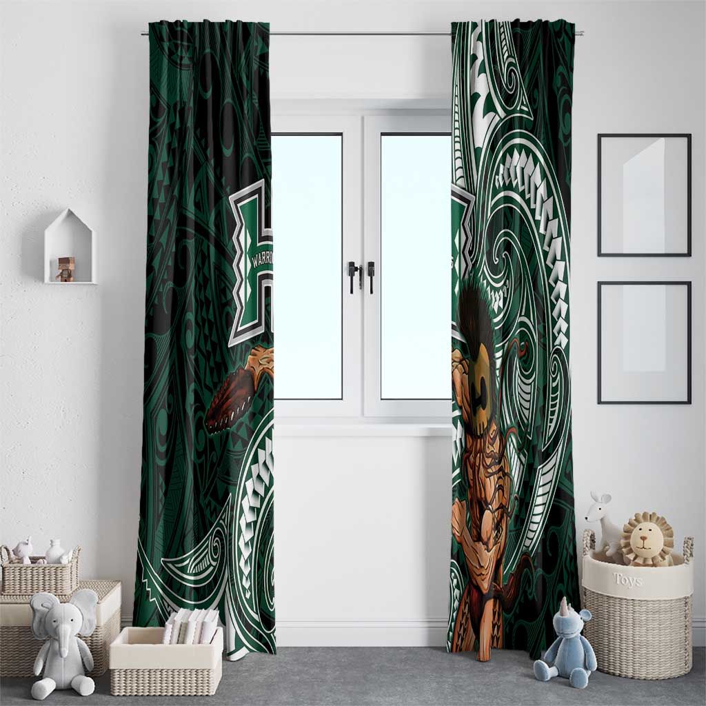 Hawaii Ikaika Warrior Football Window Curtain Polynesian Tribal Tattoo - Polynesian Pride