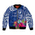 Personalised Hafa Adai Guam History and Chamorro Heritage Day Bomber Jacket Blue Latte Stone LT05 Unisex Blue - Polynesian Pride