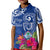 Personalised Hafa Adai Guam History and Chamorro Heritage Day Kid Polo Shirt Blue Latte Stone LT05 Kid Blue - Polynesian Pride