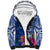 Personalised Hafa Adai Guam History and Chamorro Heritage Day Sherpa Hoodie Blue Latte Stone LT05 Unisex Blue - Polynesian Pride