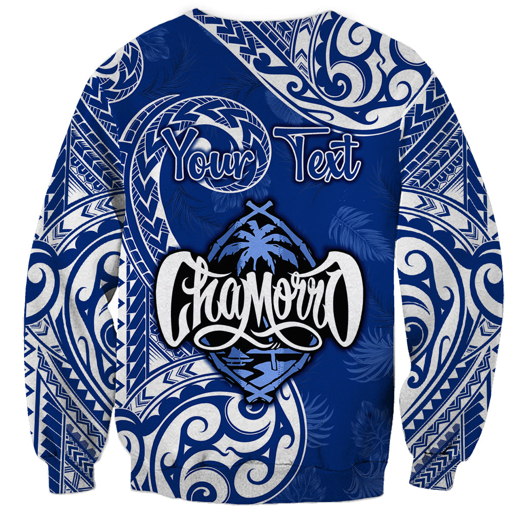 Personalised Hafa Adai Guam History and Chamorro Heritage Day Sweatshirt Blue Latte Stone LT05 - Polynesian Pride