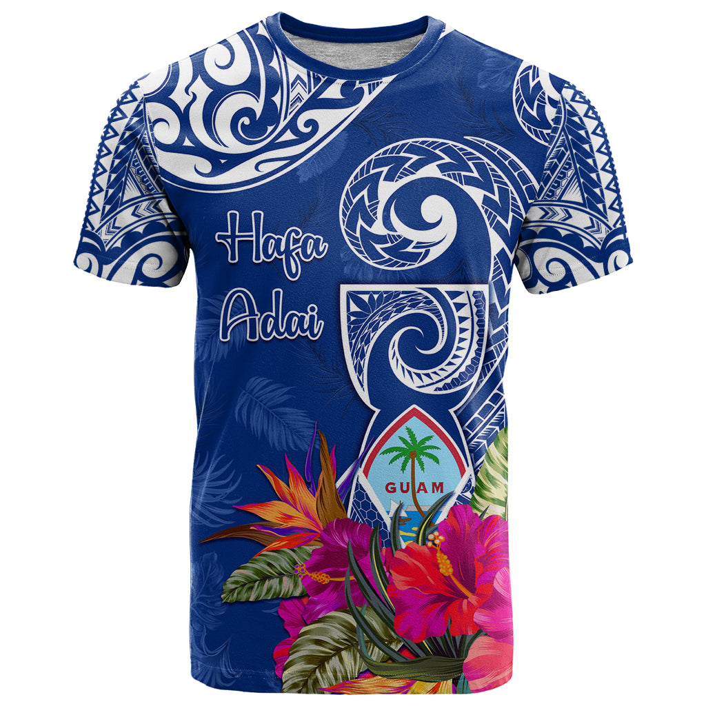 Personalised Hafa Adai Guam History and Chamorro Heritage Day T Shirt Blue Latte Stone LT05 Blue - Polynesian Pride