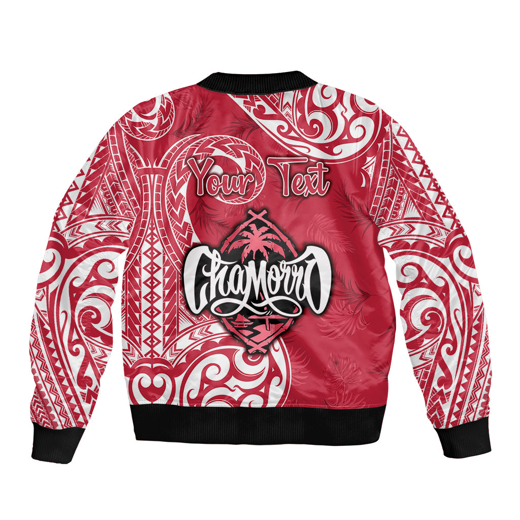 Personalised Hafa Adai Guam History and Chamorro Heritage Day Bomber Jacket Red Latte Stone LT05 - Polynesian Pride
