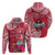 Personalised Hafa Adai Guam History and Chamorro Heritage Day Zip Hoodie Red Latte Stone LT05 - Polynesian Pride