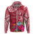 Personalised Hafa Adai Guam History and Chamorro Heritage Day Zip Hoodie Red Latte Stone LT05 Zip Hoodie Red - Polynesian Pride