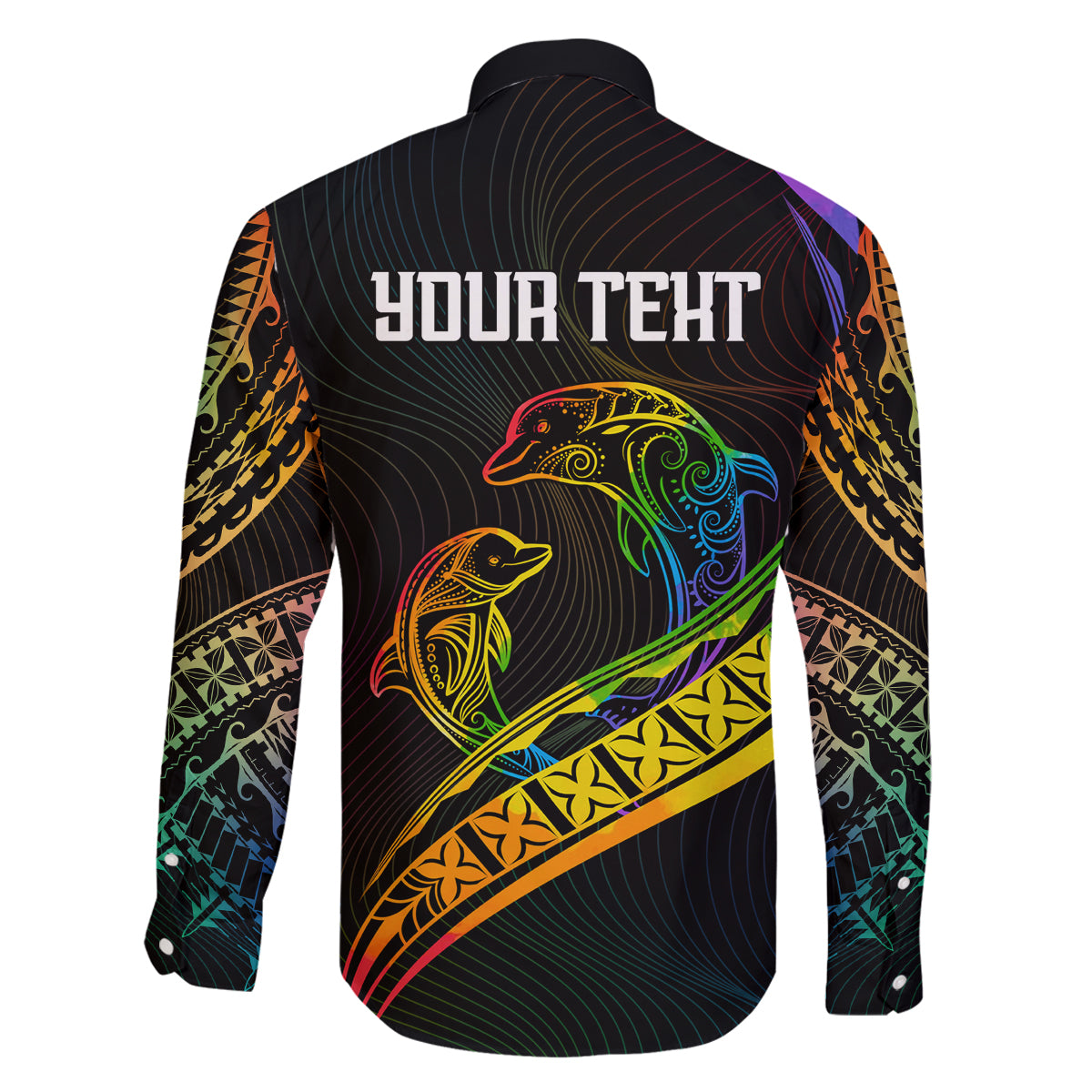 Personalised LGBT History Month Family Matching Summer Maxi Dress and Hawaiian Shirt Proud And Happy Polynesian Dolphin LT05 - Polynesian Pride