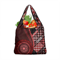 New Zealand Aotearoa Grocery Bag Maori Harakeke Weaving Pattern Red