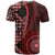 New Zealand Aotearoa T Shirt Maori Harakeke Weaving Pattern Red LT05 - Polynesian Pride