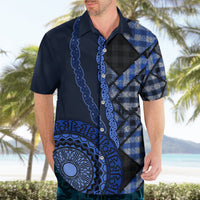 New Zealand Aotearoa Hawaiian Shirt Maori Harakeke Weaving Pattern Blue LT05 - Polynesian Pride