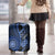New Zealand Aotearoa Luggage Cover Maori Harakeke Weaving Pattern Blue LT05 - Polynesian Pride