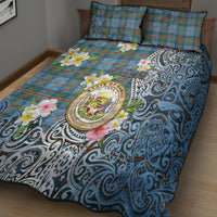 Hawaii State Quilt Bed Set Tropical Flowers With Tartan Pattern LT05 - Polynesian Pride