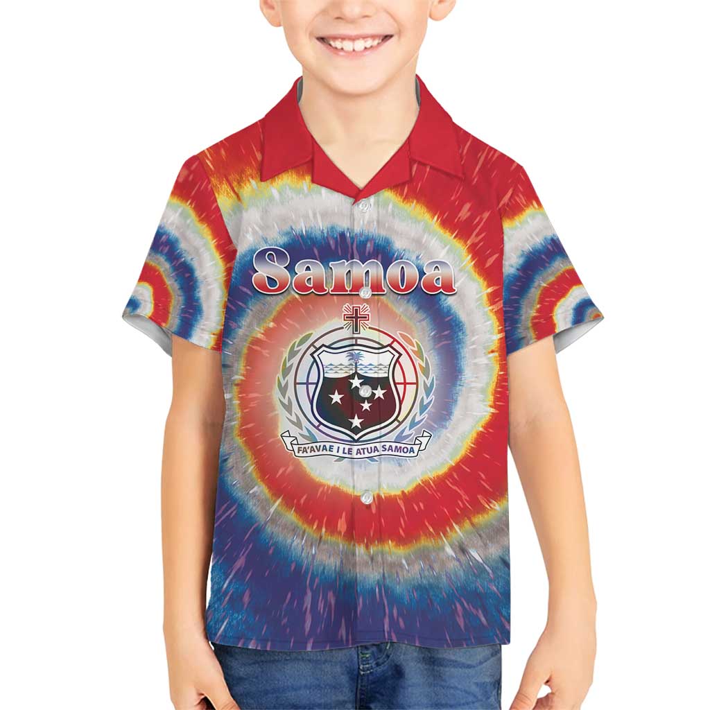 Samoa Family Matching Puletasi and Hawaiian Shirt Tie Dye Unique Style
