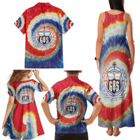 Samoa Family Matching Tank Maxi Dress and Hawaiian Shirt Tie Dye Unique Style