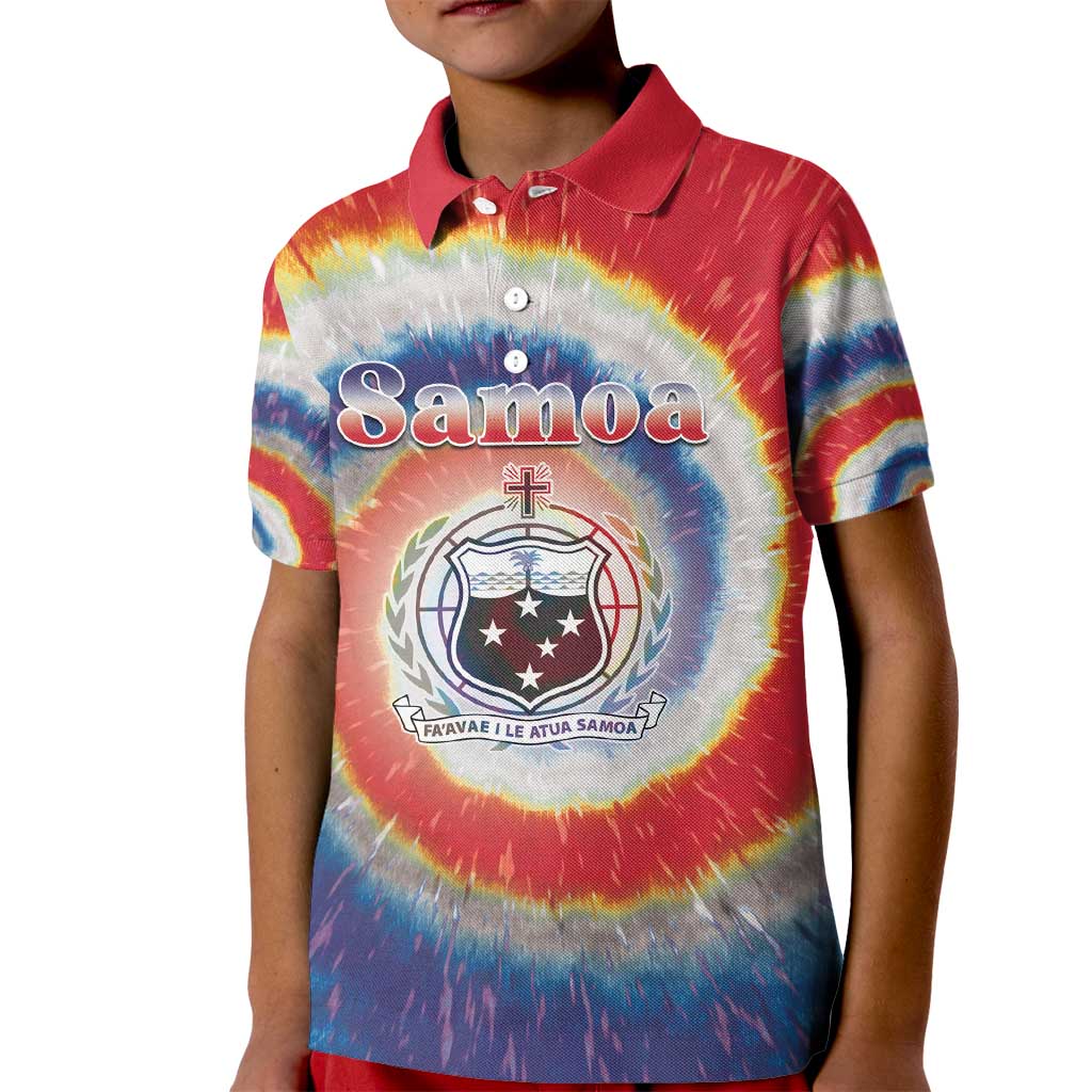 Samoa Kid Polo Shirt Tie Dye Unique Style