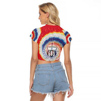 Samoa Raglan Cropped T Shirt Tie Dye Unique Style