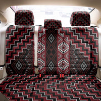 New Zealand Aotearoa Back Car Seat Cover Red Poutama With Taniko Pattern LT05