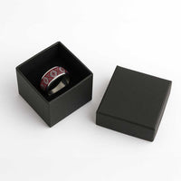 New Zealand Aotearoa Classic Ring Red Poutama With Taniko Pattern - Polynesian Pride