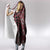 New Zealand Aotearoa Hooded Blanket Red Poutama With Taniko Pattern LT05