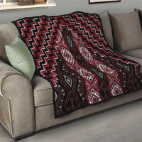 New Zealand Aotearoa Quilt Red Poutama With Taniko Pattern LT05