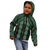 New Zealand Aotearoa Kid Hoodie Green Poutama With Taniko Pattern LT05