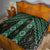 New Zealand Aotearoa Quilt Green Poutama With Taniko Pattern LT05