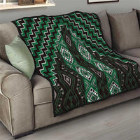 New Zealand Aotearoa Quilt Green Poutama With Taniko Pattern LT05
