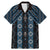 New Zealand Aotearoa Family Matching Mermaid Dress and Hawaiian Shirt Blue Poutama With Taniko Pattern LT05