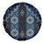 New Zealand Aotearoa Spare Tire Cover Blue Poutama With Taniko Pattern LT05