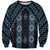 New Zealand Aotearoa Sweatshirt Blue Poutama With Taniko Pattern LT05