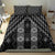 New Zealand Aotearoa Bedding Set Black Poutama With Taniko Pattern LT05