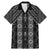 New Zealand Aotearoa Family Matching Mermaid Dress and Hawaiian Shirt Black Poutama With Taniko Pattern LT05