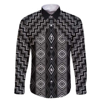 New Zealand Aotearoa Family Matching Mermaid Dress and Hawaiian Shirt Black Poutama With Taniko Pattern LT05