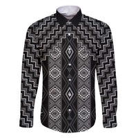 New Zealand Aotearoa Family Matching Short Sleeve Bodycon Dress and Hawaiian Shirt Black Poutama With Taniko Pattern LT05
