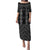 New Zealand Aotearoa Puletasi Black Poutama With Taniko Pattern LT05