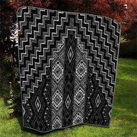 New Zealand Aotearoa Quilt Black Poutama With Taniko Pattern LT05