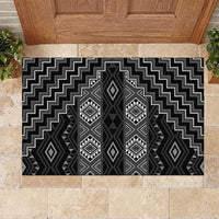 New Zealand Aotearoa Rubber Doormat Black Poutama With Taniko Pattern LT05