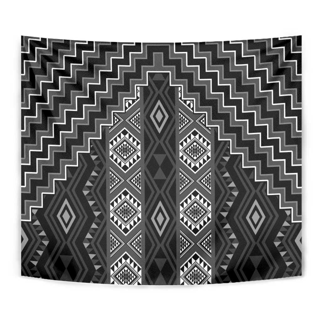 New Zealand Aotearoa Tapestry Black Poutama With Taniko Pattern LT05