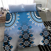 New Zealand Bedding Set Poutama Mix Blue Taniko Inspired Art LT05