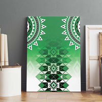 New Zealand Canvas Wall Art Poutama Mix Green Taniko Inspired Art LT05