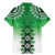 New Zealand Family Matching Mermaid Dress and Hawaiian Shirt Poutama Mix Green Taniko Inspired Art LT05