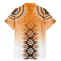 New Zealand Family Matching Mermaid Dress and Hawaiian Shirt Poutama Mix Orange Taniko Inspired Art LT05