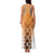 New Zealand Family Matching Tank Maxi Dress and Hawaiian Shirt Poutama Mix Orange Taniko Inspired Art LT05