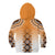 New Zealand Kid Hoodie Poutama Mix Orange Taniko Inspired Art LT05